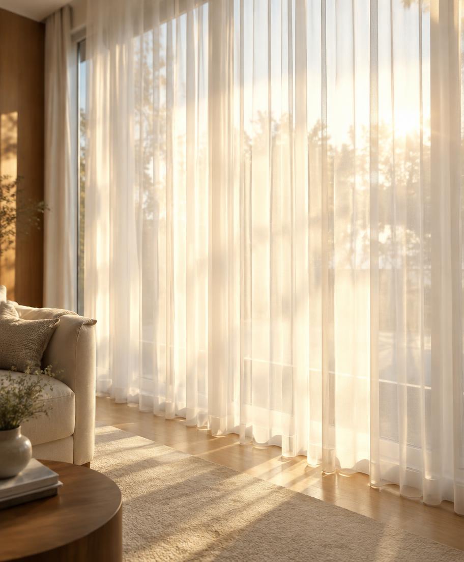 Vitrage in een sfeervol interieur